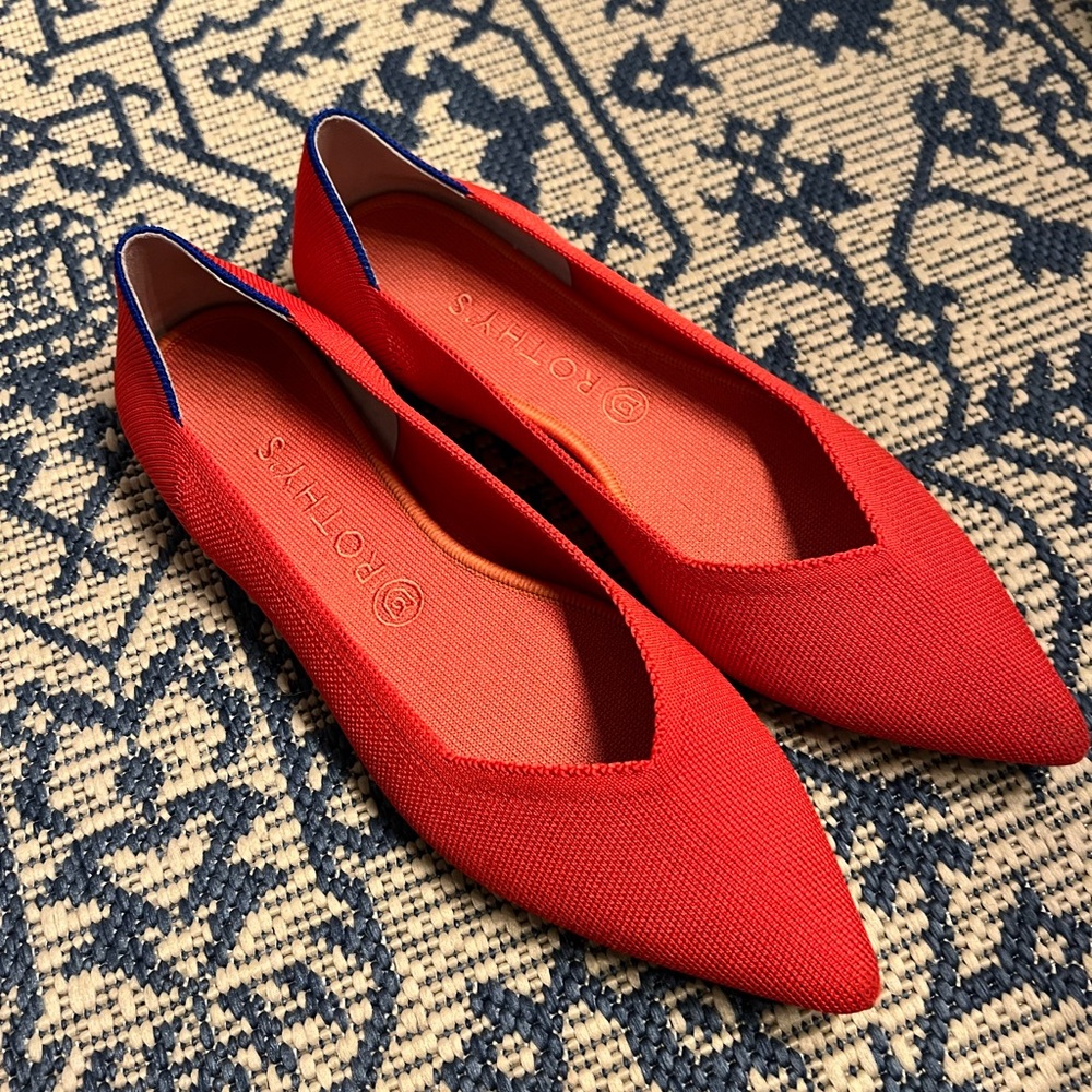 Rothy’s The Point flats 11.5 Flame
